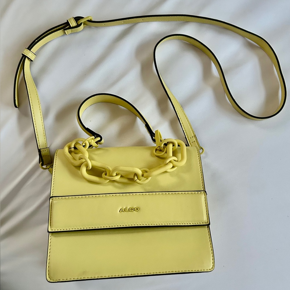 Aldo Yellow Crossbody Bag w/ Two Removable Straps